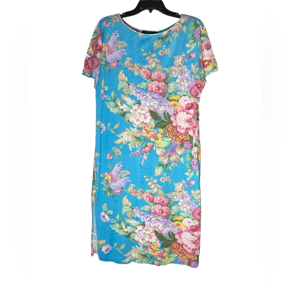 VTG 90s Ralph Lauren Floral Nightgown NightDress Womens Medium Made USA Rare